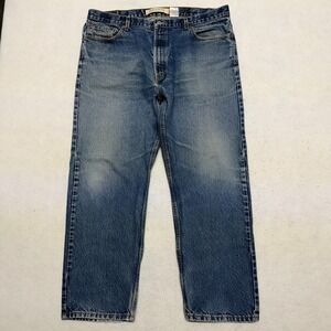 Levis 505 Jeans Mens 42x30 Blue Denim Regular Fit Straight Leg Medium Wash Y2K